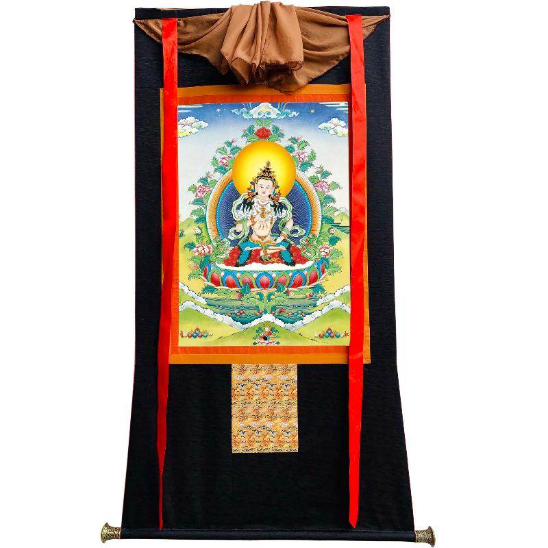 Vajrasattva - Tibetan thangka painting, view 8