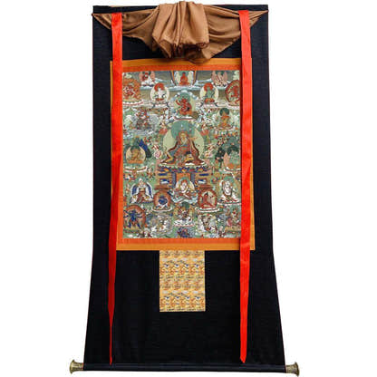 Padmasambhava - Guru Rinpoche - Tibetan thangka painting, view 8
