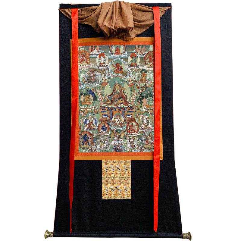 Guru Rinpoche Image - Tibetan thangka painting, view 13