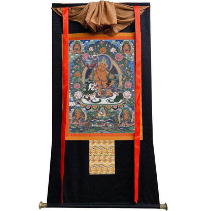 Vaisravana Image - Tibetan thangka painting, view 13
