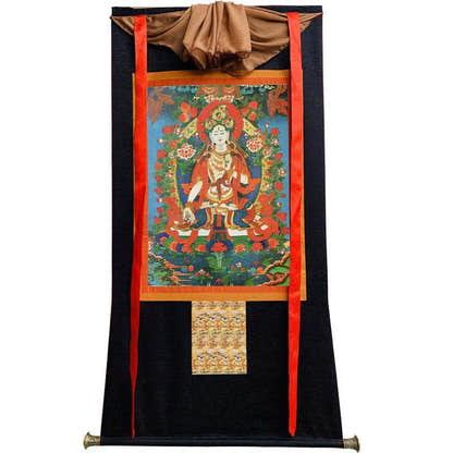 White Tara Image - Tibetan thangka painting, view 13