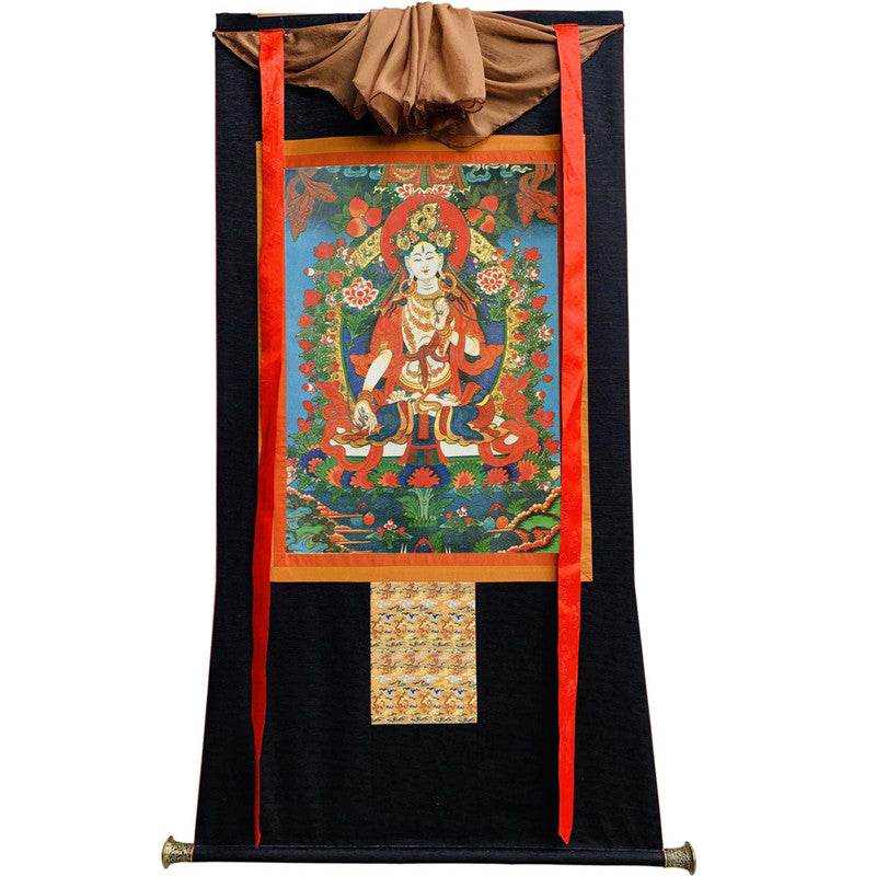 White Tara Image - Tibetan thangka painting, view 13