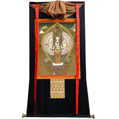 1000 Arms Avalokiteshvara Image - Tibetan thangka painting, view 13