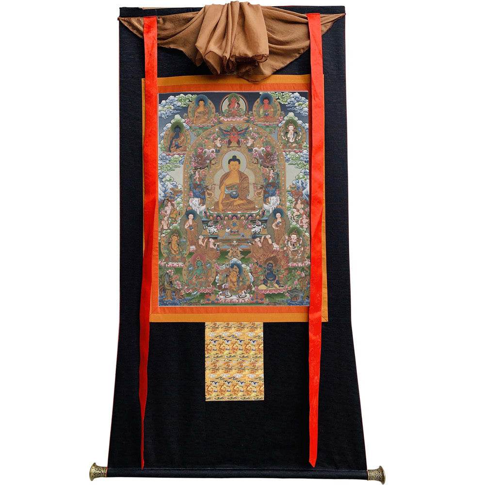Shakyamuni Image - Tibetan thangka painting, view 13