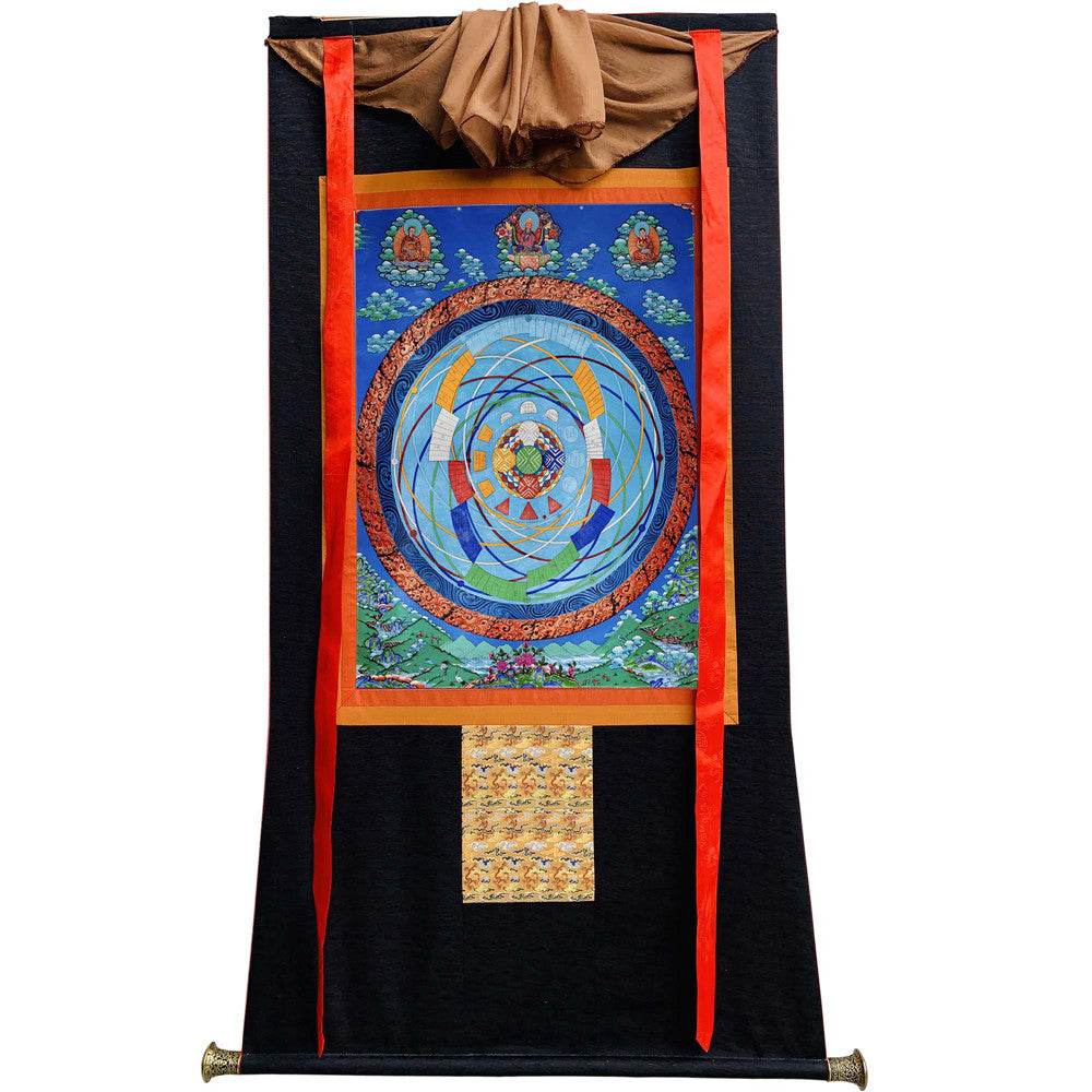 Mandala of Celestial Movements - Tibetan thangka painting, view 8