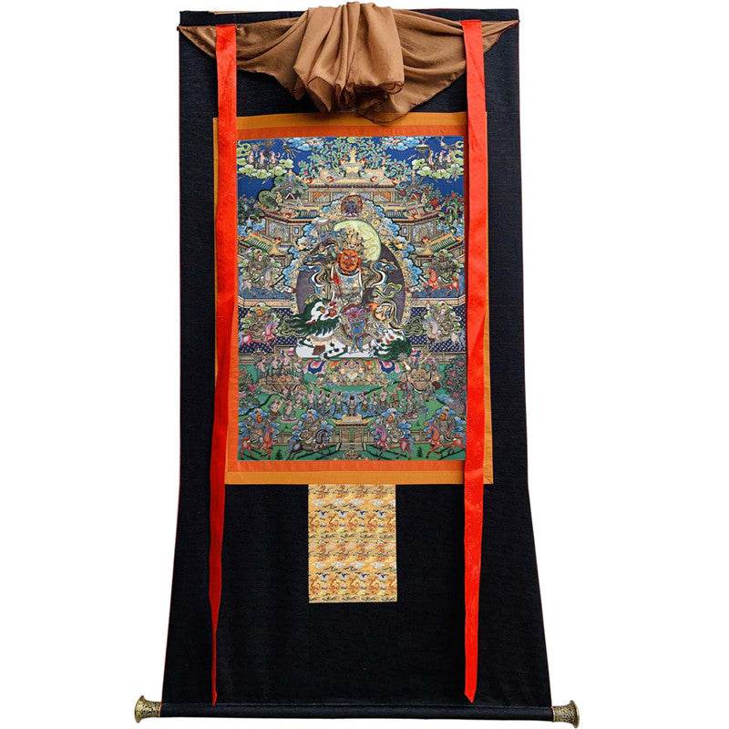 Vaisravana Image - Tibetan thangka painting, view 13