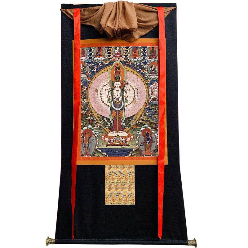 1000 Arms Avalokiteshvara Image - Tibetan thangka painting, view 13