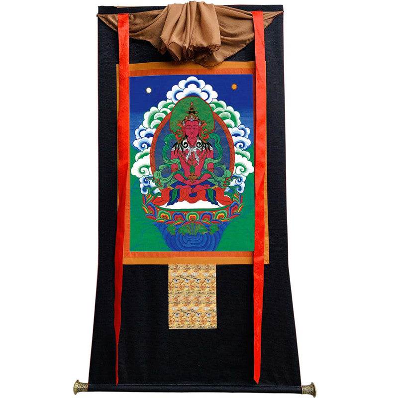 Amitayus Image - Tibetan thangka painting, view 13