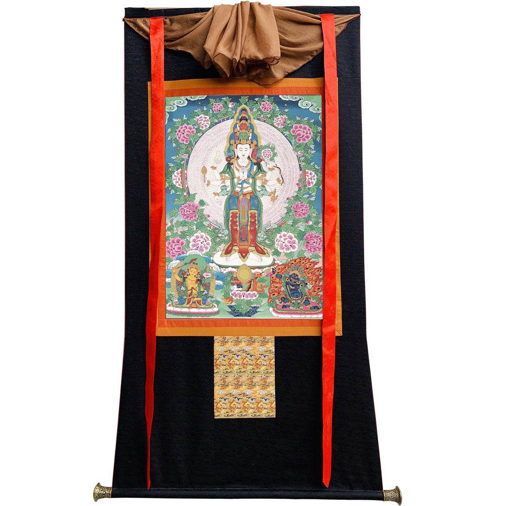 1000 Arms Avalokiteshvara Image - Tibetan thangka painting, view 13