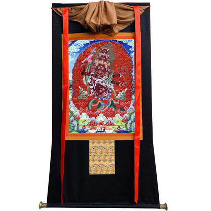 2760-唐卡-HBMT-064喇呼拉护法-300dpi - Tibetan thangka painting, view 8