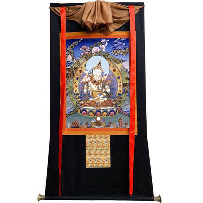 Vajrasatva in Yab Yum Image - Tibetan thangka painting, view 13