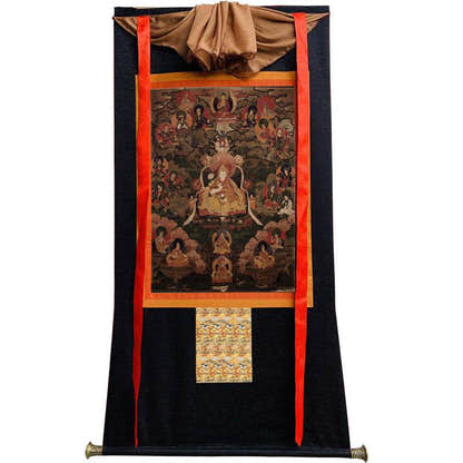 Dalai Lama VII - Kelzang Gyatso Image - Tibetan thangka painting, view 13
