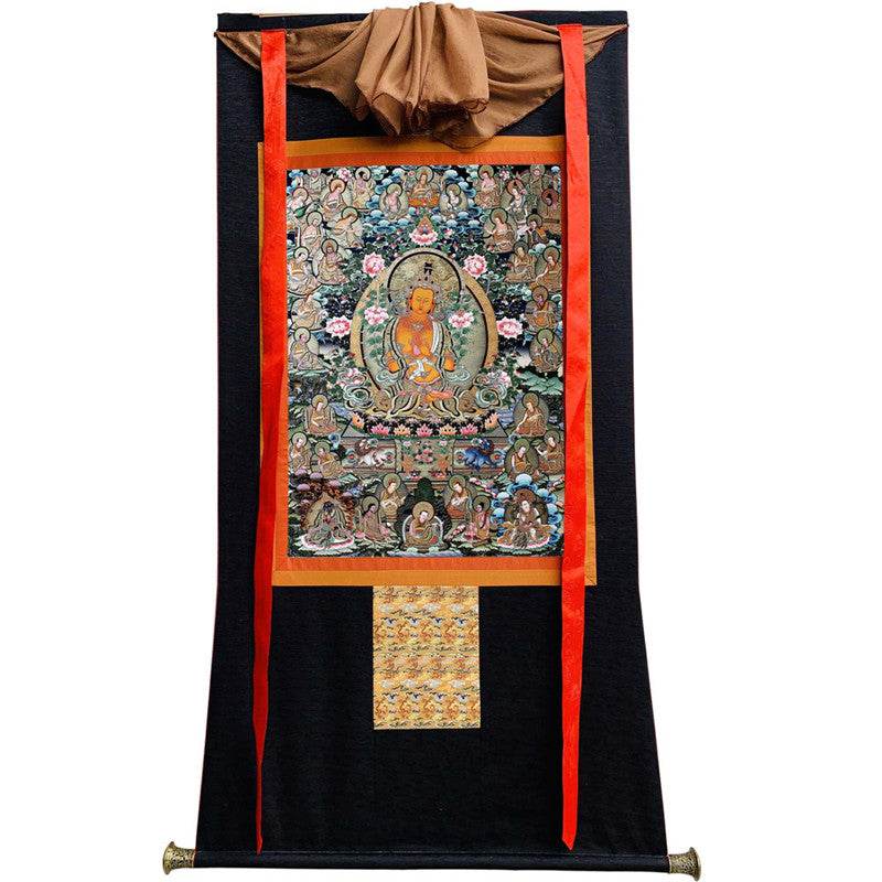 Manjusri Image - Tibetan thangka painting, view 13