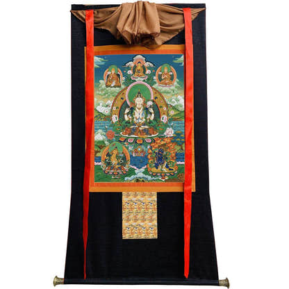 Chenrezig Image - Tibetan thangka painting, view 13