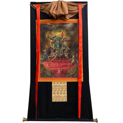 Palden Lhamo / Magzor Gyalmo / Shri Devi - Tibetan thangka painting, view 8
