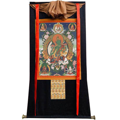 Green Tara Image - Tibetan thangka painting, view 13