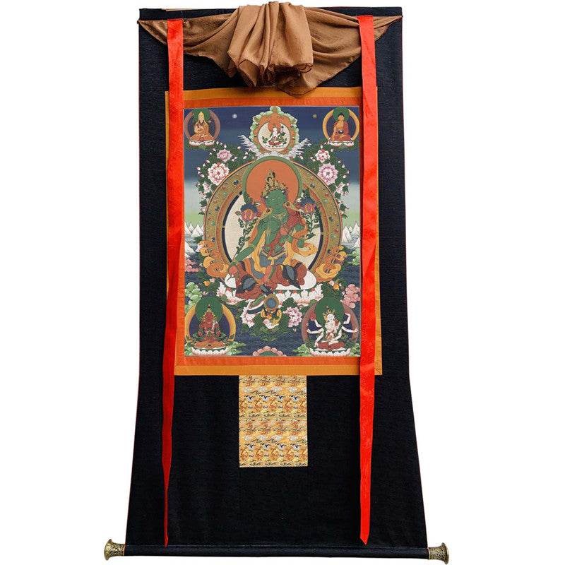 Green Tara Image - Tibetan thangka painting, view 13
