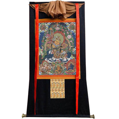 Vaisravana Image - Tibetan thangka painting, view 13