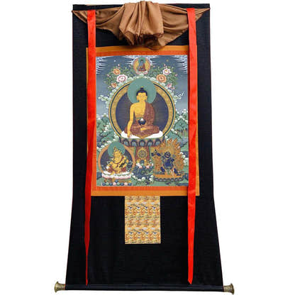 Shakyamuni Image - Tibetan thangka painting, view 13