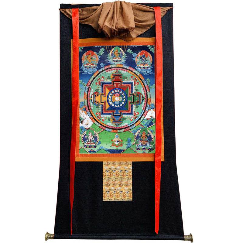 Manjusri Image - Tibetan thangka painting, view 13