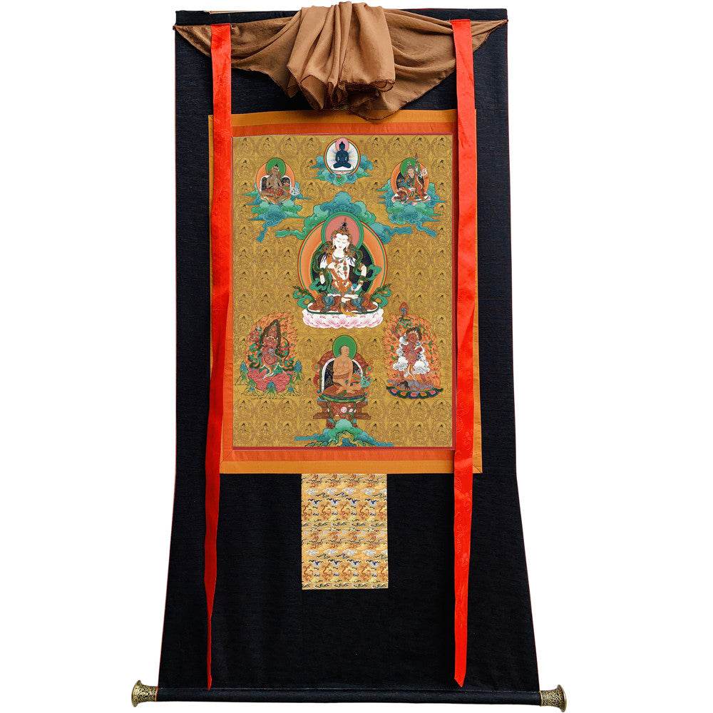 Vajrasattva - Tibetan thangka painting, view 20