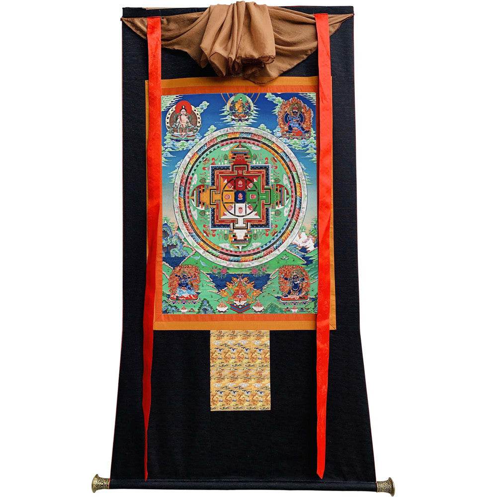 Vajrabhairava / Yamantaka Madala - 17th Century Old Version - Tibetan thangka painting, view 8