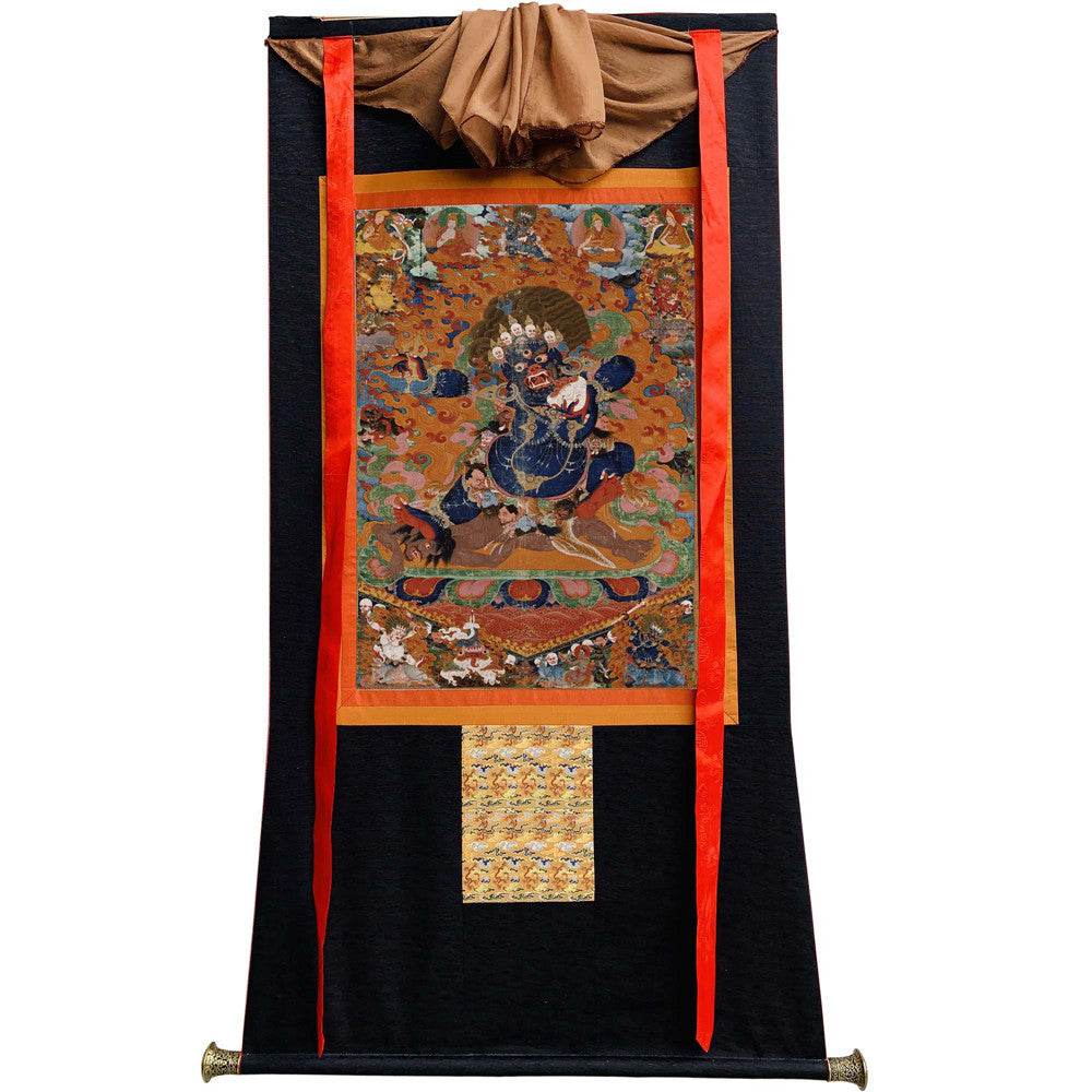 Mahakala - Tibetan thangka painting, view 8