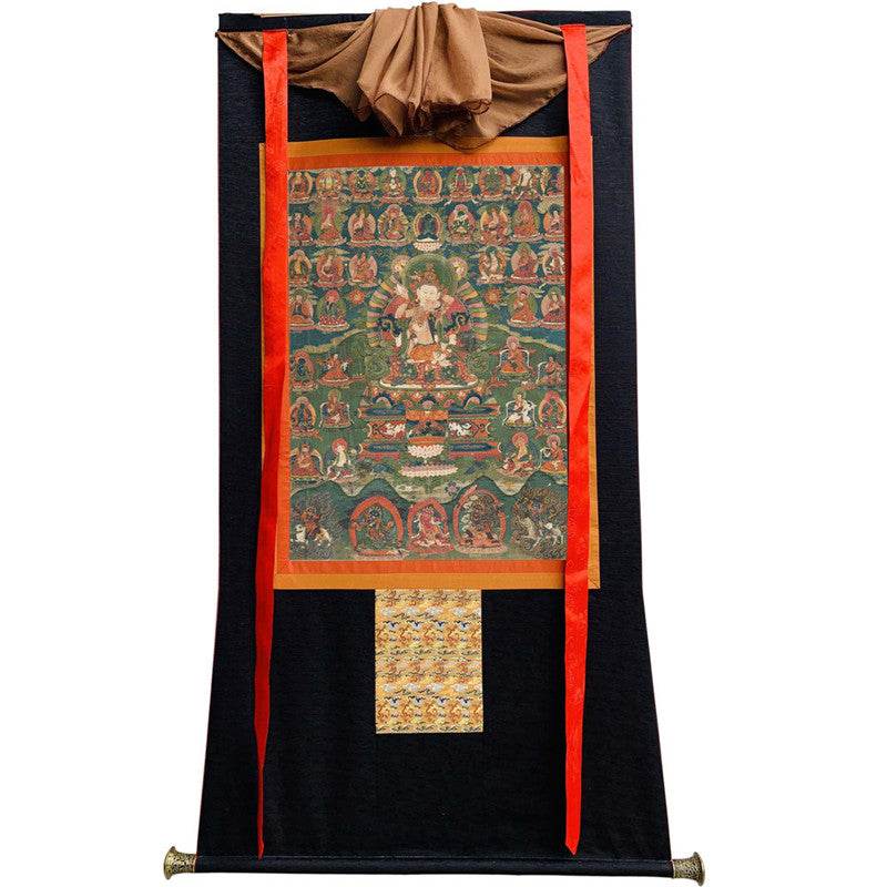 Guru Rinpoche Image - Tibetan thangka painting, view 13