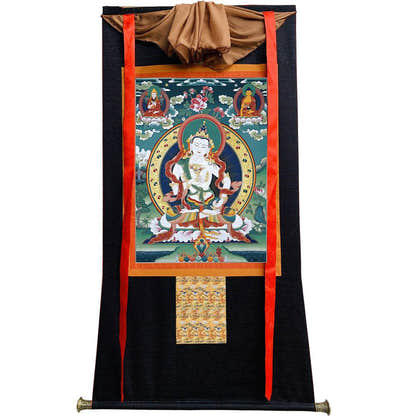 Vajrasattva - Tibetan thangka painting, view 20