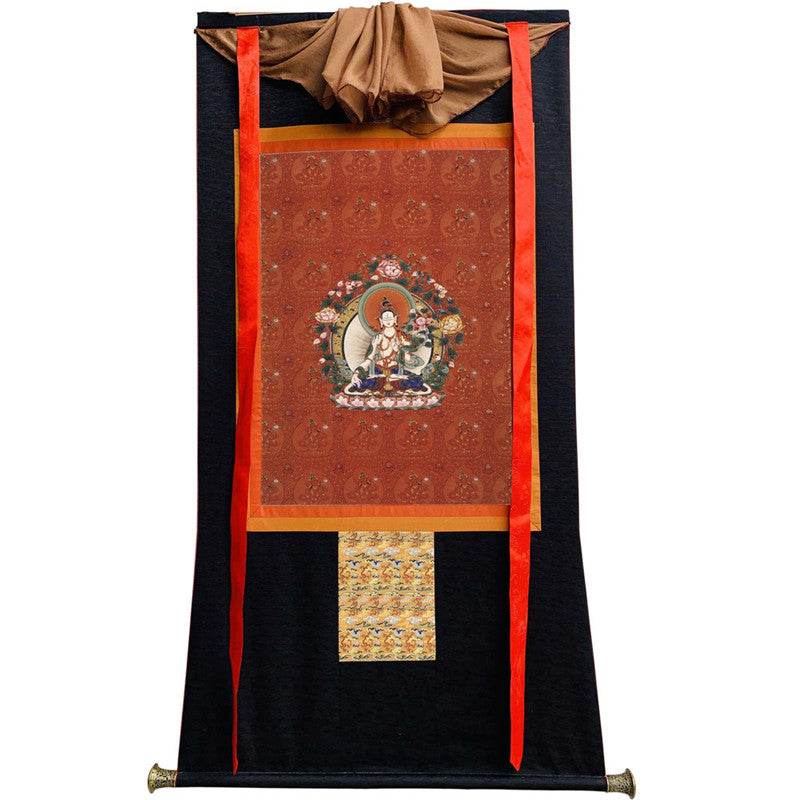 White Tara Image - Tibetan thangka painting, view 13