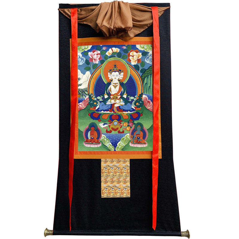 Vairocana \ Mahavairocana Image - Tibetan thangka painting, view 13