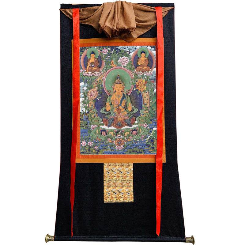 Avalokitesvara Image - Tibetan thangka painting, view 13
