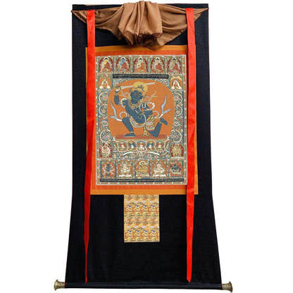 Acala -15th Century - Tibetan thangka painting, view 8
