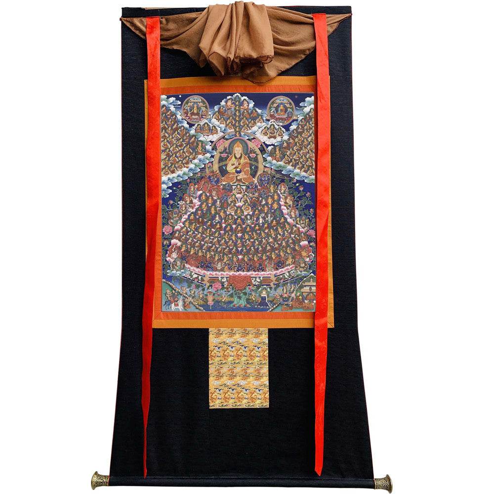 Tsongkhapa's Refuge Tree - 18th Century - Tibetan thangka painting, view 8