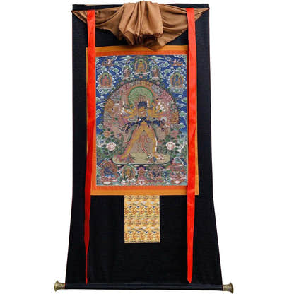 Kalacakravajra - 17th Century Old Version - Tibetan thangka painting, view 8