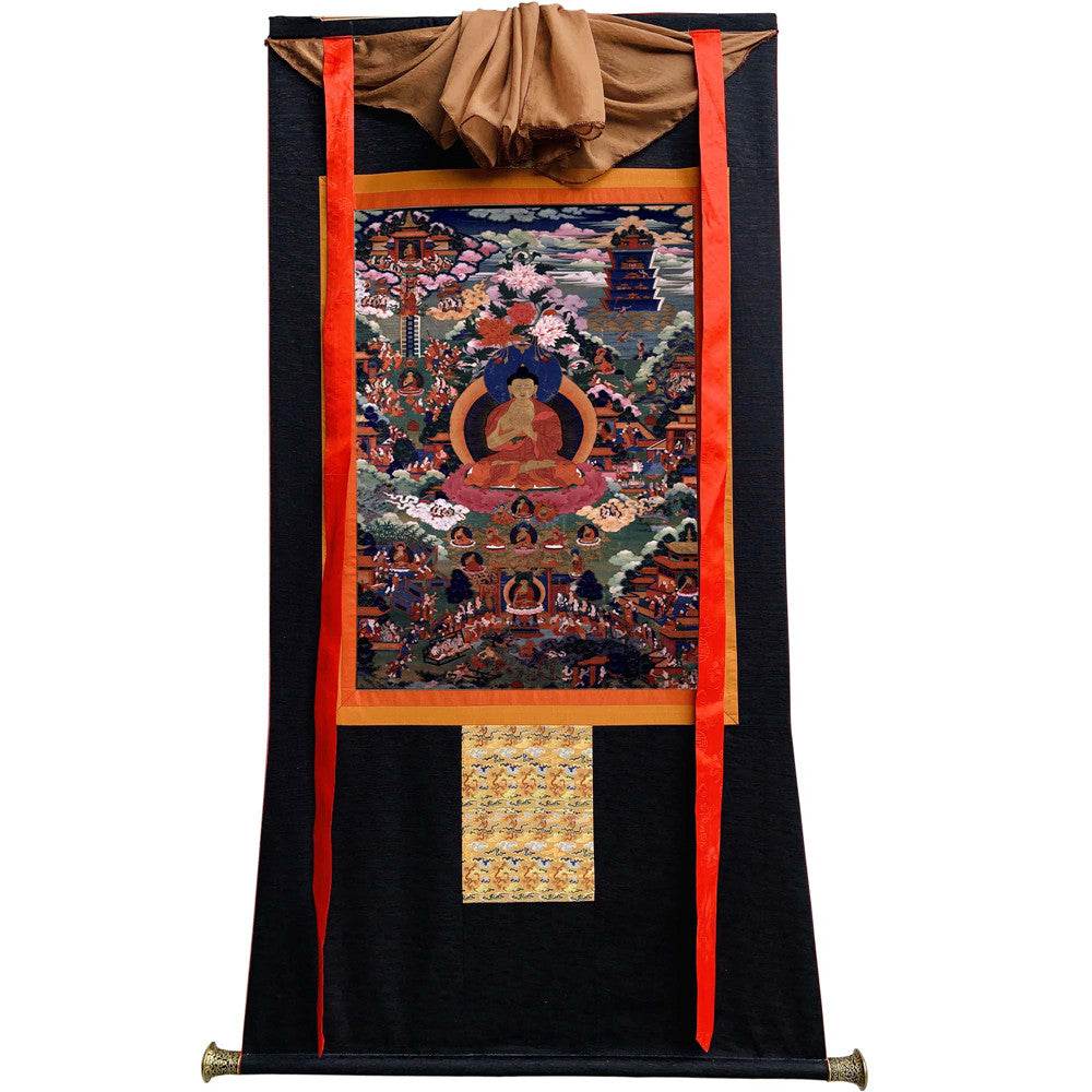 Shakyamuni Image - Tibetan thangka painting, view 13