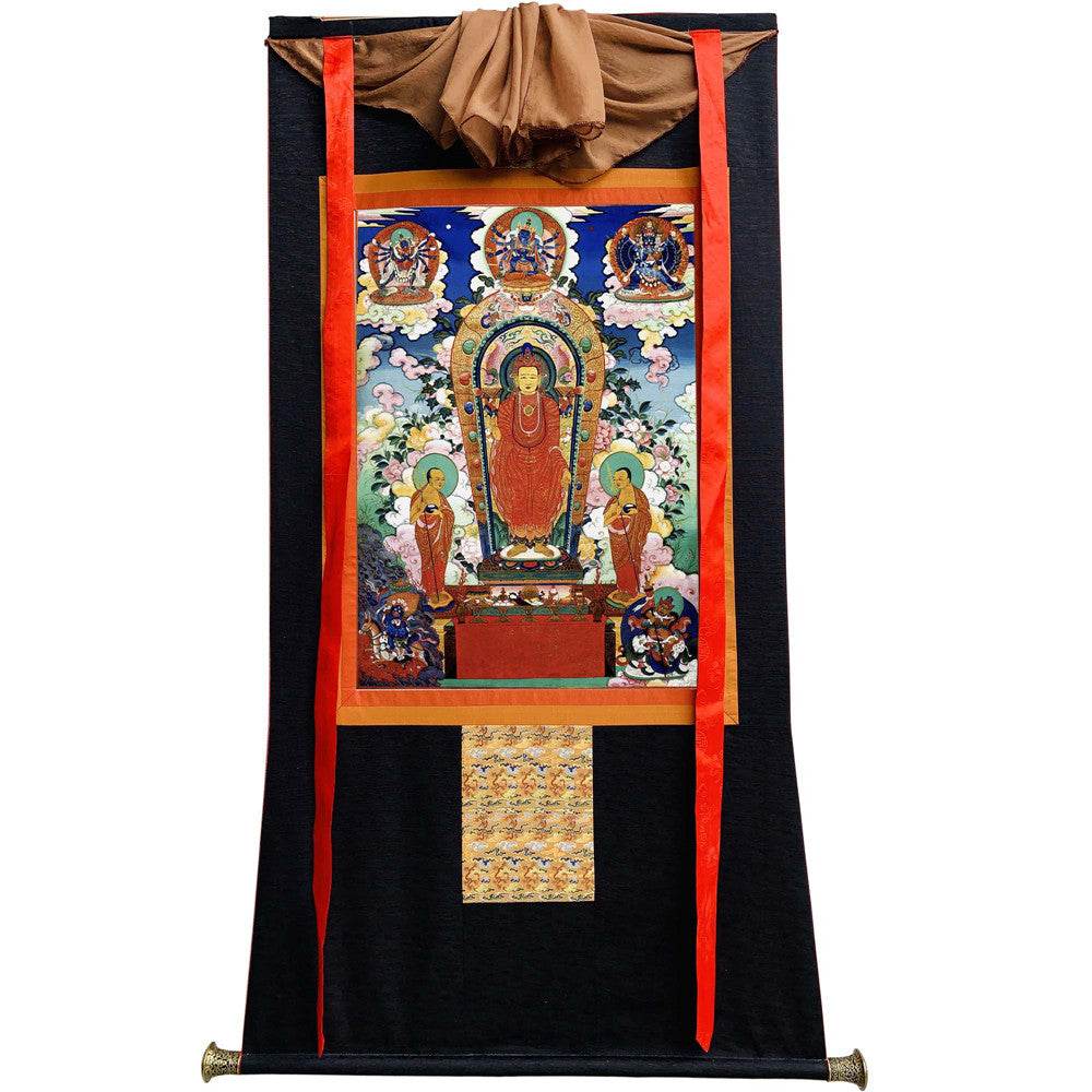 Buddha of Sandalwood Merit - Tibetan thangka painting, view 8