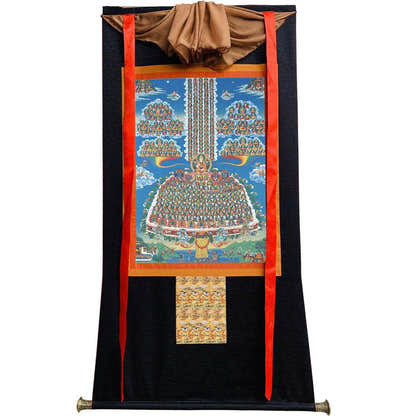 Tsongkhapa's Refuge Tree - 18th Century - Tibetan thangka painting, view 8