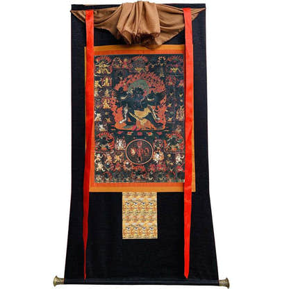 58 Wrathful Deities of Bardo Thodol Image - Tibetan thangka painting, view 13