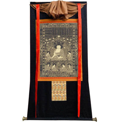 Visvabhua Buddha Image - Tibetan thangka painting, view 13