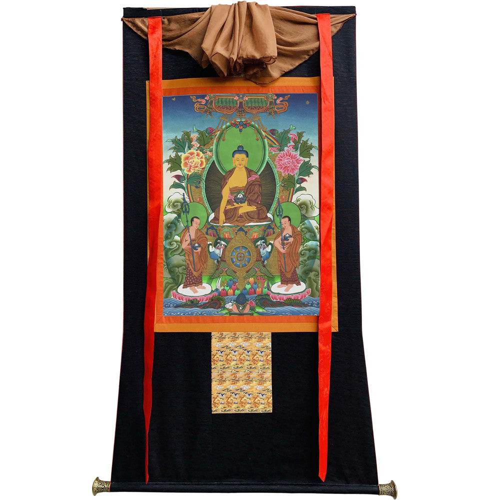 Shakyamuni - Tibetan thangka painting, view 8