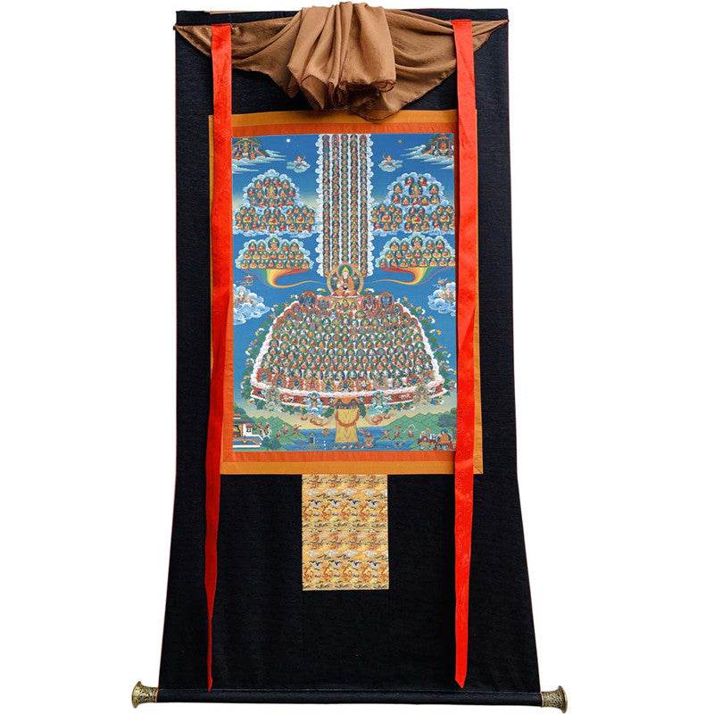 Je Tsongkhapa Refuge Tree Image - Tibetan thangka painting, view 13