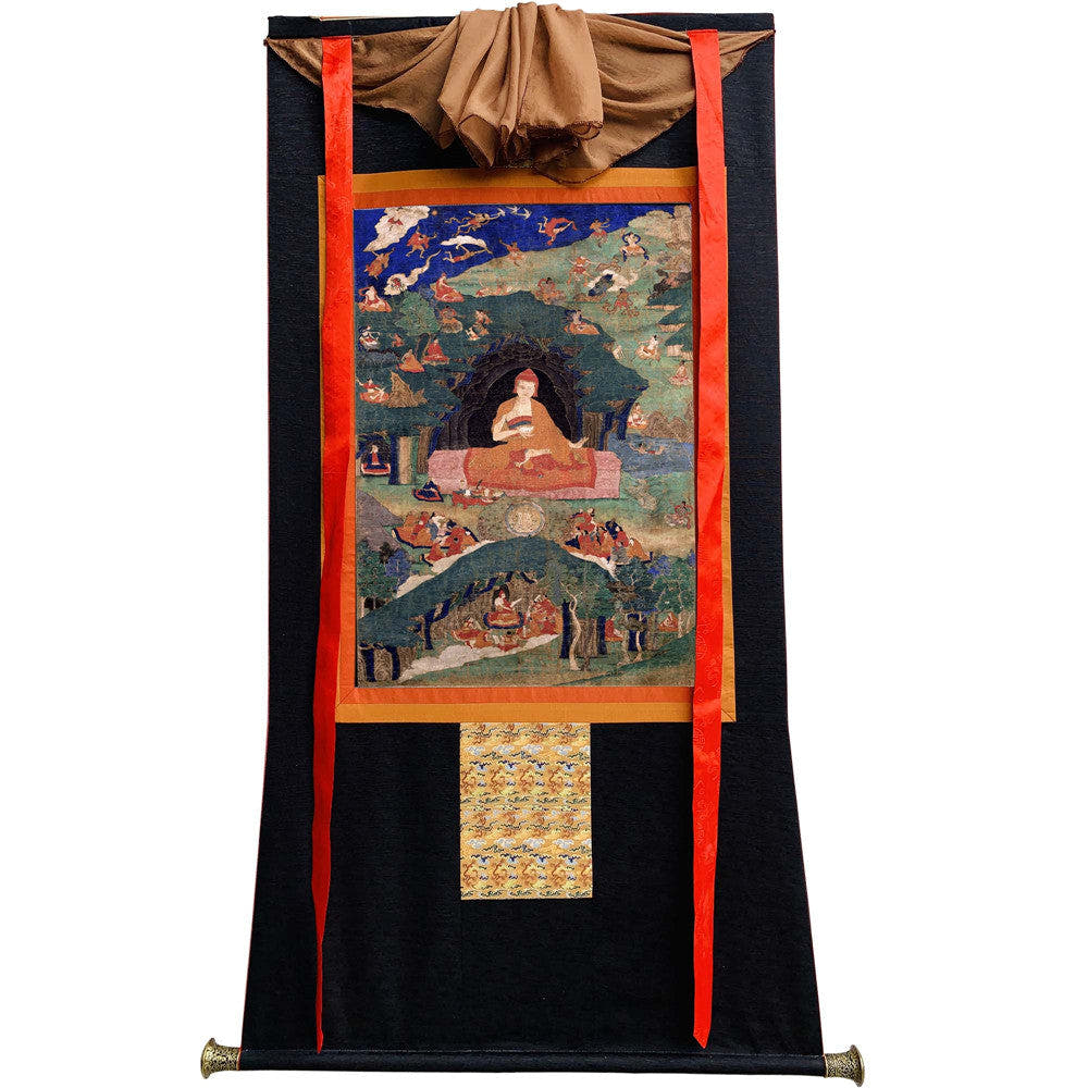 2770-唐卡-HBMT-074莲师说法 - Tibetan thangka painting, view 8