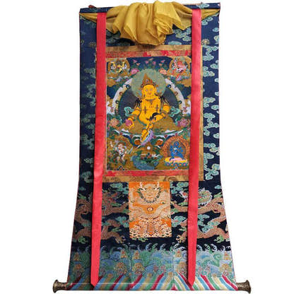 The Five Jambhalas - Tibetan thangka painting, view 9