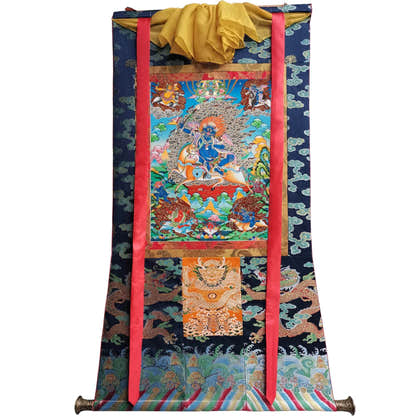 Palden Lhamo / Magzor Gyalmo / Shri Devi - Tibetan thangka painting, size reference