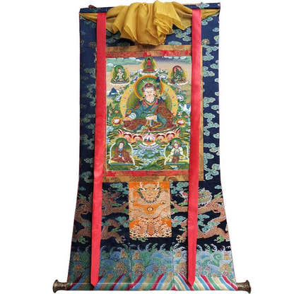 Padmasambhava - Guru Rinpoche - Tibetan thangka painting, view 9