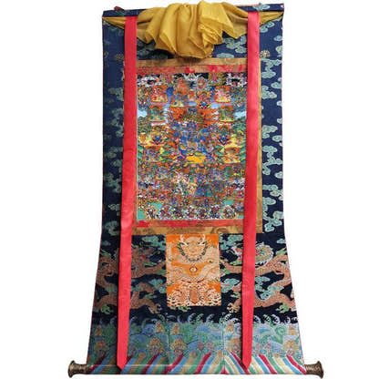 Vajrakilaya - Dorje Phurba - Tibetan thangka painting, view 9
