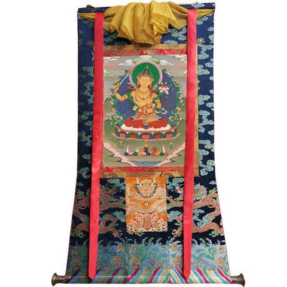 Manjusri - Tibetan thangka painting, view 9