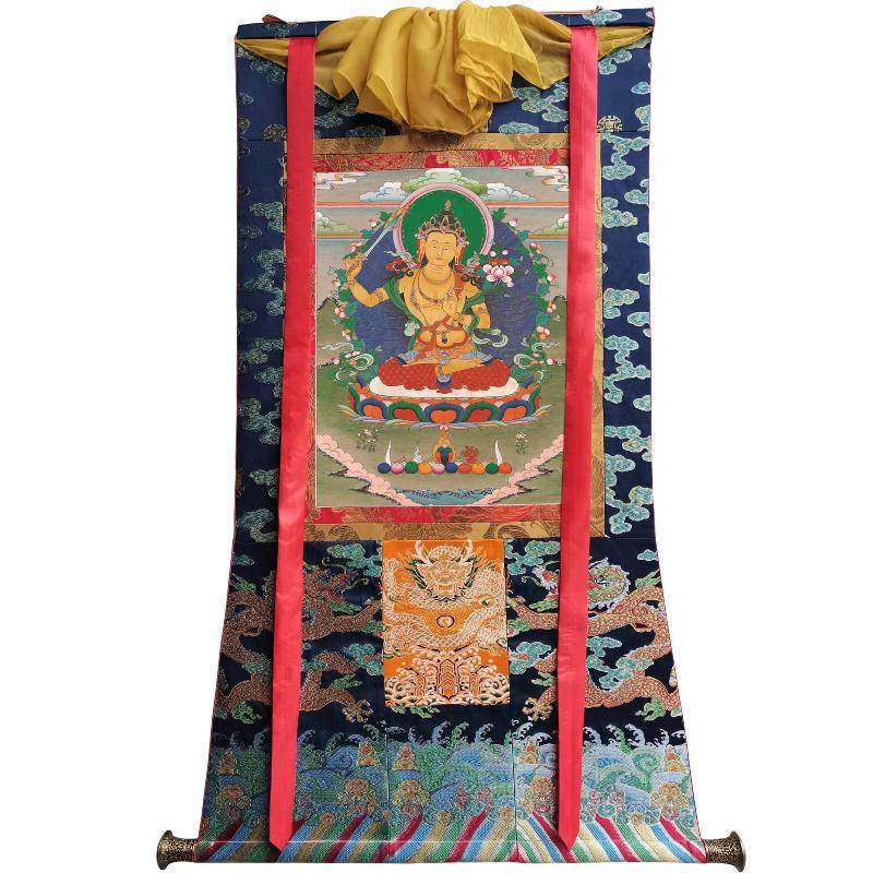 Manjusri - Tibetan thangka painting, view 9