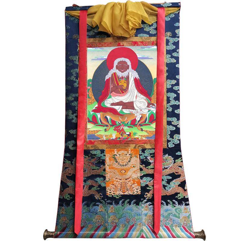 Thangtong Gyalpo - Chakzampa - ཐང་སྟོང་རྒྱལ་པོ་ - Tibetan thangka painting, view 9